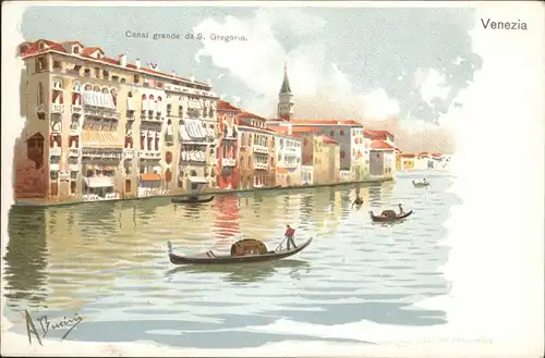 Venezia Italien Canal grande da S. Gregorio