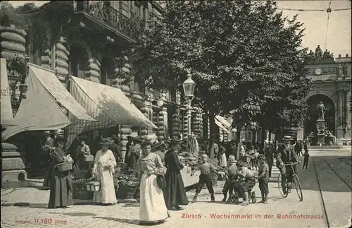 Zuerich Wochenmarkt, Bahnhofstrasse / Zuerich /Bz. Zuerich City