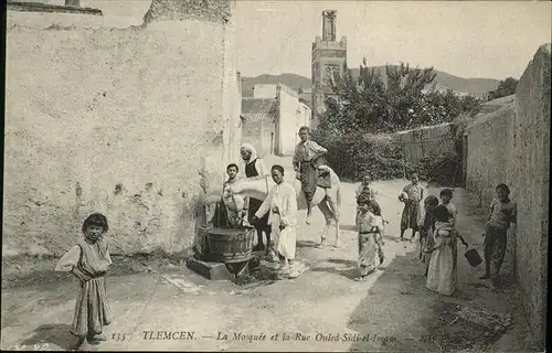 Tlemcen La Mosquee et la Rue Ouled Sidi el Imam
