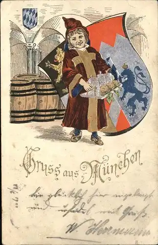 Muenchner Kindl Wappen  Kat. Muenchen