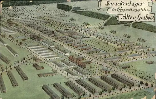 Alten Grabow Truppenuebungsplatz mit Barackenlager