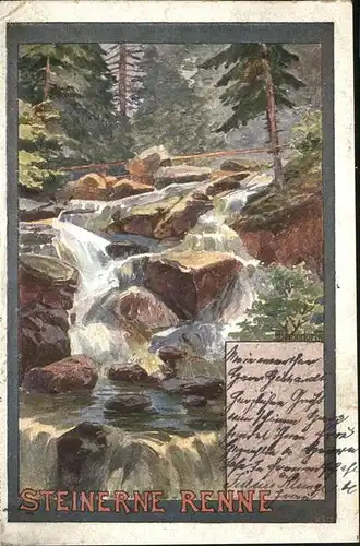 Wernigerode Hasserode Wasserfall in der Steinerne Renne