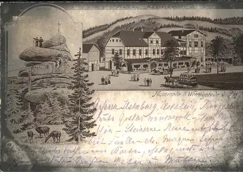 Wernigerode Hasserode Ottofels u.Hotel Hohnstein