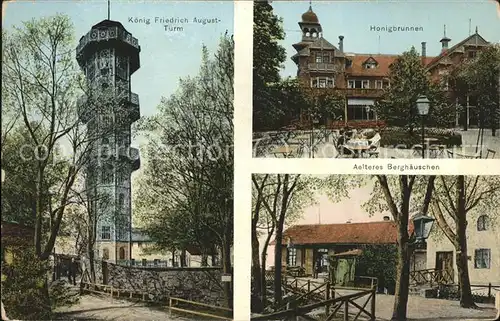 wx74353 Loebau Sachsen Honigbrunnen Koenig Friedrich August-Turm Kategorie. Loebau Alte Ansichtskarten