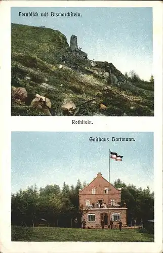 Rothstein Oberlausitz Bismarckstein Gasthaus Hartmann Kat. Sohland Rotstein
