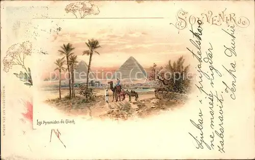 Kairo Les Pyramides de Gizeh Kat. Aegypten