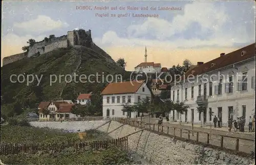 Doboj Srpska Blick auf Ruine u.Landesbank Kat. Bosnien Herzegowina