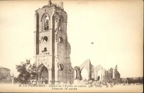 Les Paroches Church Ruines / Les Paroches /Arrond. de Commercy