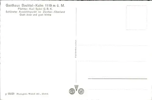 Bachtel Kulm Grelfen Pfaeffikersee / Bachtel /Rg. Ricken