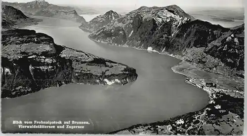 Brunnen SZ Zugersee Vierwaldstaettersee Fliegeraufnahme * / Brunnen /Bz. Schwyz