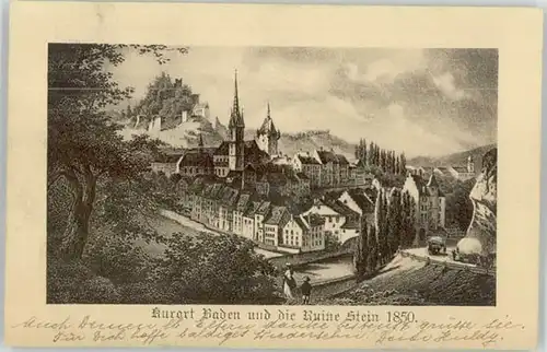 Baden AG Baden Ruine Stein x / Baden /Bz. Baden
