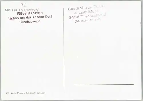 Trachselwald Trachselwald Schloss * / Trachselwald /Bz. Trachselwald