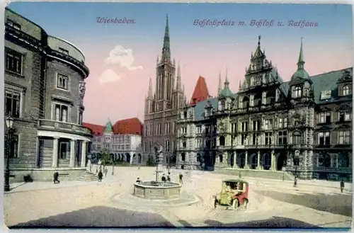 Wiesbaden Wiesbaden Schlossplatz Schloss Rathaus * / Wiesbaden /Wiesbaden Stadtkreis