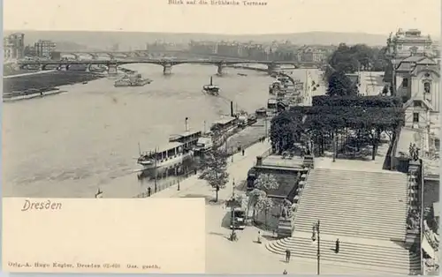 Dresden Dresden Bruehlische Terrasse * / Dresden Elbe /Dresden Stadtkreis