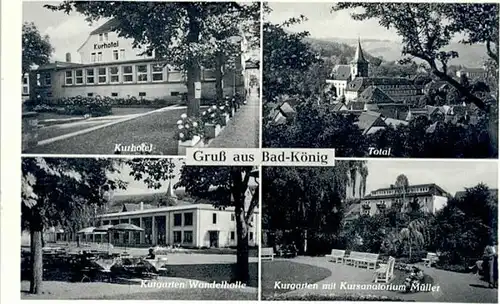Bad Koenig Bad Koenig Kurhotel Kurgarten Wandelhalle Kursanatorium Mueller x / Bad Koenig /Odenwaldkreis LKR