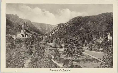 Thale Harz Kirche St. Petri Eingang ins Bodetal / Thale /Harz LKR