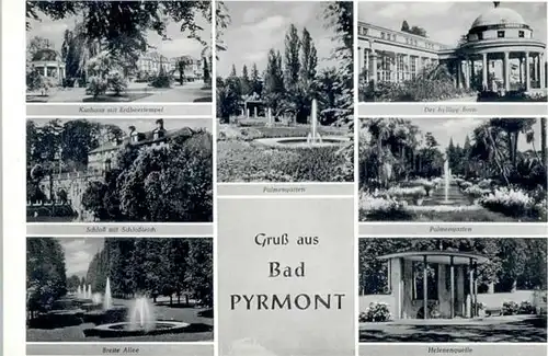 Bad Pyrmont Bad Pyrmont Kurhaus Palmengarten Schloss Breite Allee Helenenquelle x / Bad Pyrmont /Hameln-Pyrmont LKR