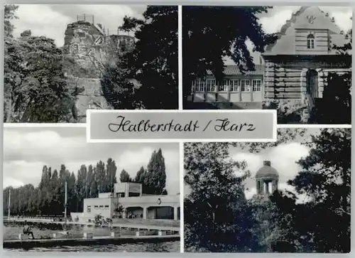 Halberstadt Halberstadt Glaeserner Moench Jagdschloss Spiegelsberge Sommerbad Aussichtsturm * / Halberstadt /Harz LKR