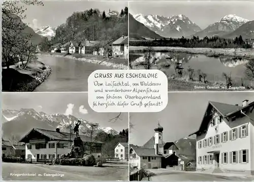 Eschenlohe Eschenlohe Krieger Denkmal Sieben Quellen x / Eschenlohe /Garmisch-Partenkirchen LKR