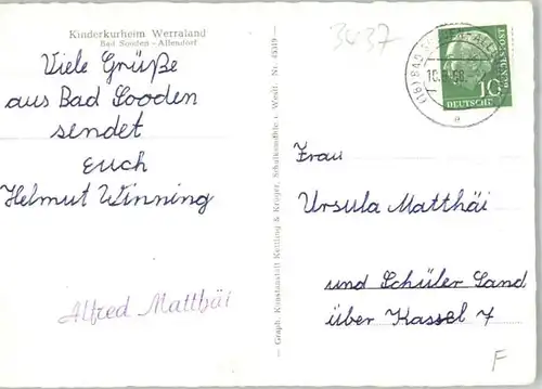 Bad Sooden-Allendorf Bad Sooden-Allendorf Kinderkurheim Werraland x / Bad Sooden-Allendorf /Werra-Meissner-Kreis LKR