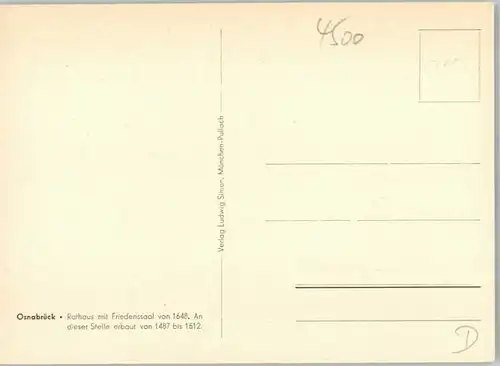 Osnabrueck Osnabrueck Friedenssaal * / Osnabrueck /Osnabrueck LKR