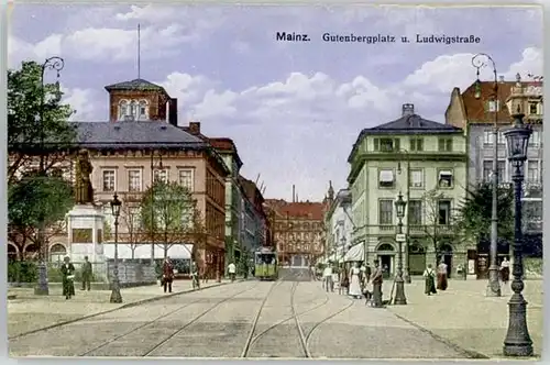 Mainz Rhein Mainz Gutenbergplatz Ludwigstrasse * / Mainz Rhein /Mainz Stadtkreis