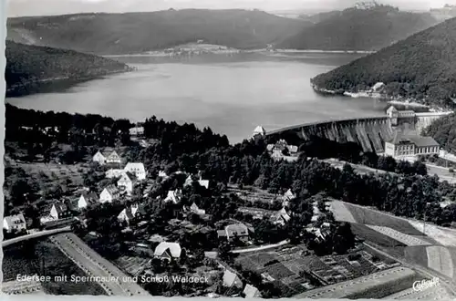 Edersee Edersee Fliegeraufnahme Sperrmauer Schloss Waldeck * / Edertal /Waldeck-Frankenberg LKR