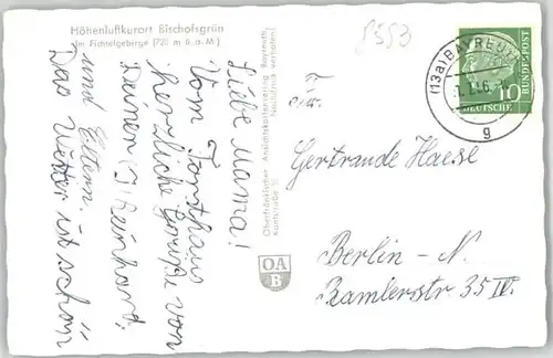 Bischofsgruen Bischofsgruen  x / Bischofsgruen /Bayreuth LKR
