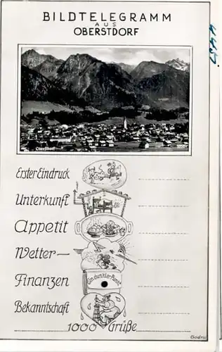 Oberstdorf Oberstdorf Bildtelegramm * / Oberstdorf /Oberallgaeu LKR