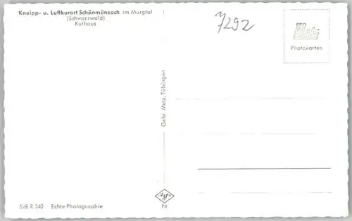 Schoenmuenzach Schoenmuenzach  * / Baiersbronn /Freudenstadt LKR