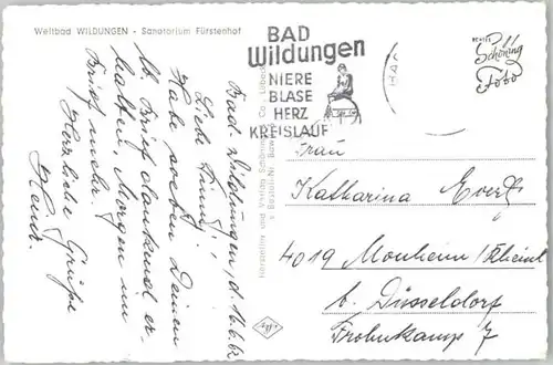 Bad Wildungen Bad Wildungen Sanatorium Fuerstenhof x / Bad Wildungen /Waldeck-Frankenberg LKR