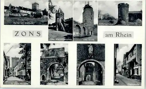 Zons Zons Kroetchenturm Rheinstrasse Zollturm * / Dormagen /Rhein-Kreis Neuss LKR