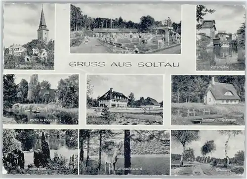 Soltau Soltau St Johannis Kirche Ratsmuehle Forellenzucht Spiekerhof x / Soltau /Soltau-Fallingbostel LKR