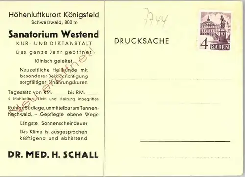 Koenigsfeld Schwarzwald Koenigsfeld Schwarzwald Sanatorium Westend x / Koenigsfeld im Schwarzwald /Schwarzwald-Baar-Kreis LKR