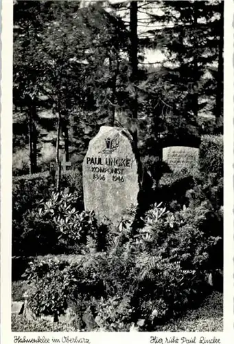 Hahnenklee-Bockswiese Harz Hahnenklee-Bockswiese Grab Paul Lincke * / Goslar /Goslar LKR