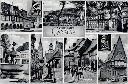 Goslar Goslar Muenzstrasse Kaisertworth Marktbnrunnen Peterstrasse Brusttuch x / Goslar /Goslar LKR