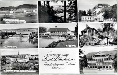 Bad Duerrheim Bad Duerrheim Sanatorium Benner Hotel Tannenhof Eisenbahner Erholungsheim Hirschhalde Luisenheim x / Bad Duerrheim /Schwarzwald-Baar-Kreis LKR