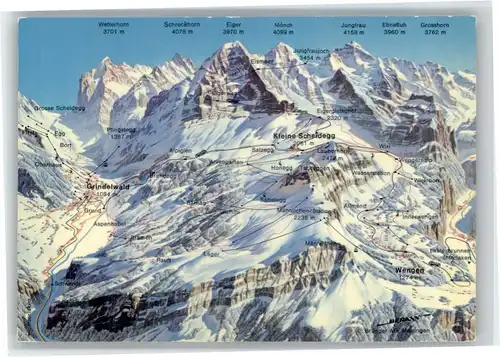 Kleine Scheidegg Wengen Kleine Scheidegg Fliegeraufnahme * / Scheidegg, Kleine /Rg. Wengen