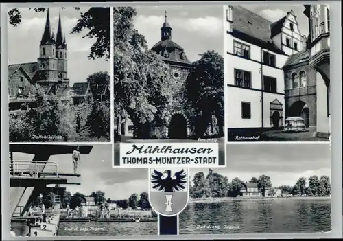 Muehlhausen Thueringen Muehlhausen Thueringen Jakobikirche Frauentor Rathaushof x / Muehlhausen Thueringen /Unstrut-Hainich-Kreis LKR
