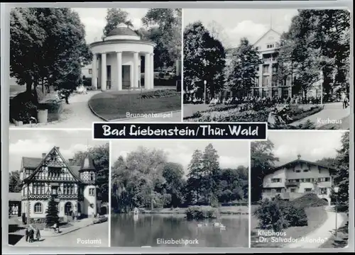 Bad Liebenstein Bad Liebenstein Brunnentempel Kurhaus Elisabethpark Klubhaus Dr. Salvador Allende * / Bad Liebenstein /Wartburgkreis LKR