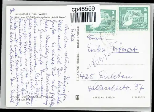 Luisenthal Luisenthal Erholungsheim Adolf Deter x / Luisenthal Thueringen /Gotha LKR