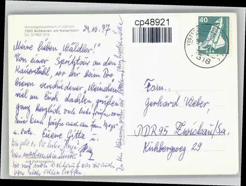 Achkarren Achkarren Winzergenossenschaft x / Vogtsburg im Kaiserstuhl /Breisgau-Hochschwarzwald LKR