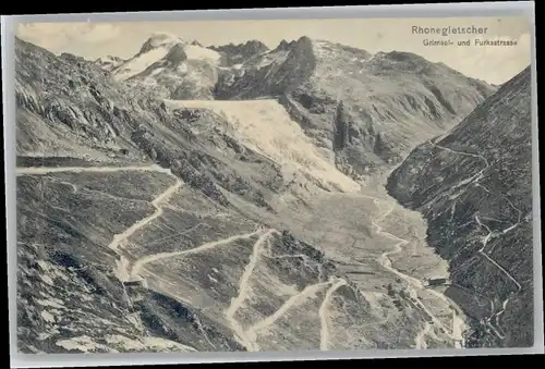 Rhonegletscher Glacier du Rhone Rhonegletscher Grimsel Furkastrasse * / Rhone /Rg. Rhone
