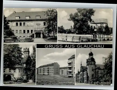 Glauchau Glauchau Schwimmbad Kinderkrippe Clara Zetkin  x / Glauchau /Zwickau LKR