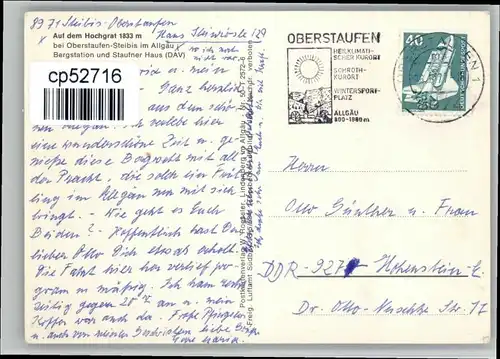 Steibis Steibis Fliegeraufnahme Bergstation Staufner Haus x / Oberstaufen /Oberallgaeu LKR