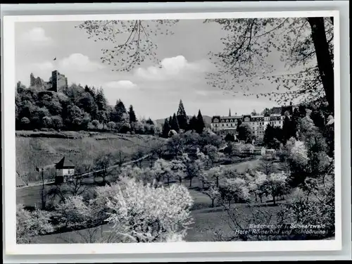 Badenweiler Badenweiler Hotel Roemerbad Schlossruine * / Badenweiler /Breisgau-Hochschwarzwald LKR