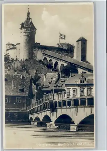 Schaffhausen SH Schaffhausen Rheinbruecke Munot * / Schaffhausen /Bz. Schaffhausen