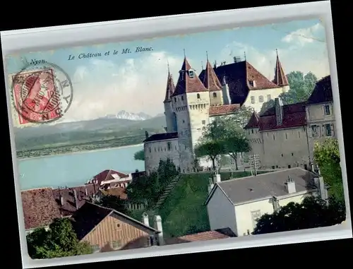 Nyon VD Nyon [Stempelabschlag] Schloss Mt Blanc x / Nyon /Bz. Nyon