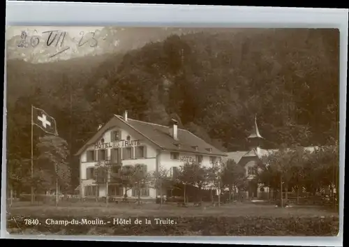 Champ-du-Moulin Champ-du-Moulin Hotel de la Truite x / Champ-du-Moulin /Bz. Boudry