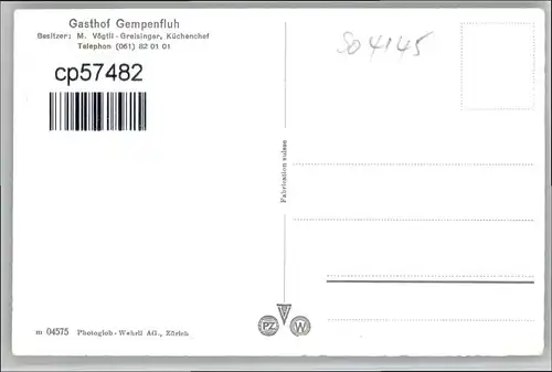 Gempen Gempen Gasthof Gempenfluh * / Gempen /Bz. Dorneck